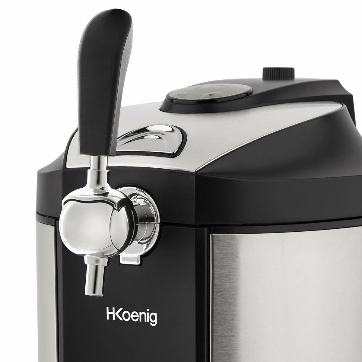 H.Koenig BW1890 Spillatrice per Fusti Universali 5L, Pressurizzati e Non-pressurizzati, Design innovativo, Temperatura Regolabile 2-12°, 65W, Nero/Grigio