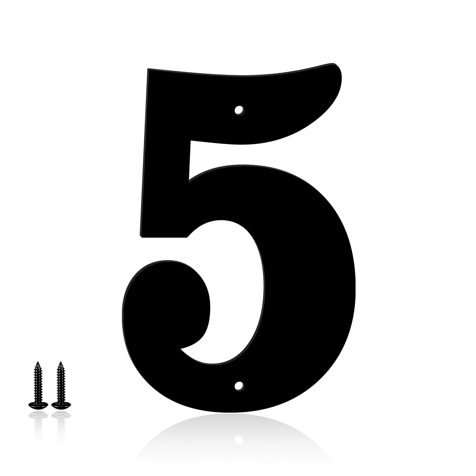 Photo 1 of 10 Inch Metal House Numbers, House Address Letters and Numbers for Outside Signs, Metal Letters Door Numbers Signage Street Address Plaque for Garden Door Mailbox Decor (Number 5)