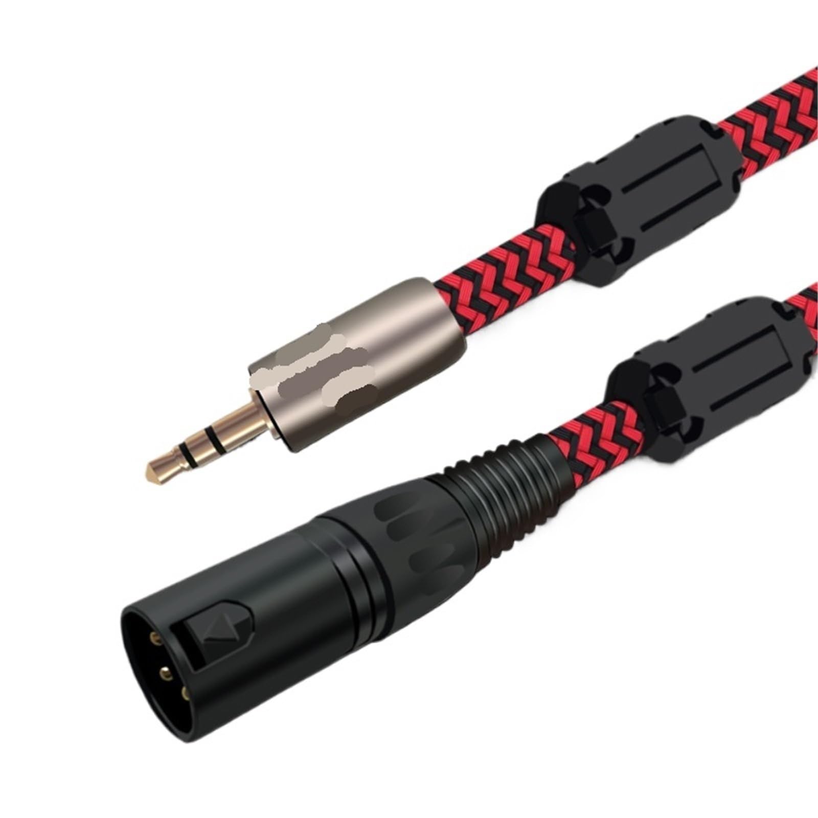 Câble Audio Mini Jack 3,5 mm stéréo Haut de Gamme vers mâle 3 Broches for Console de mixage, amplificateur de Microphone 1 m 2 m(Red Straight,0.75m)