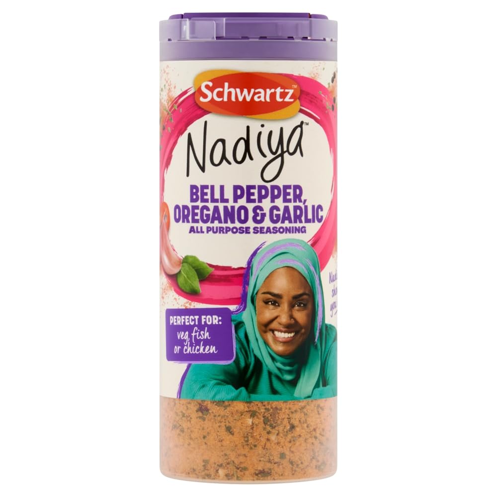 Schwartz x Nadiya Bell Pepper, Oregano & Garlic All Purpose Seasoning Drum, 110g