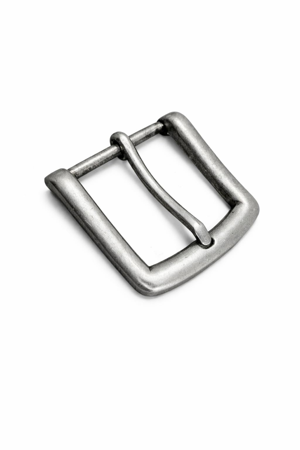 Brass Belt Buckle Square Shape Solid Quality For Boys, Men Leather Belt Buckle For Jeans, Trousers & Formals for 40mm Belt Strap (Dull Silver)