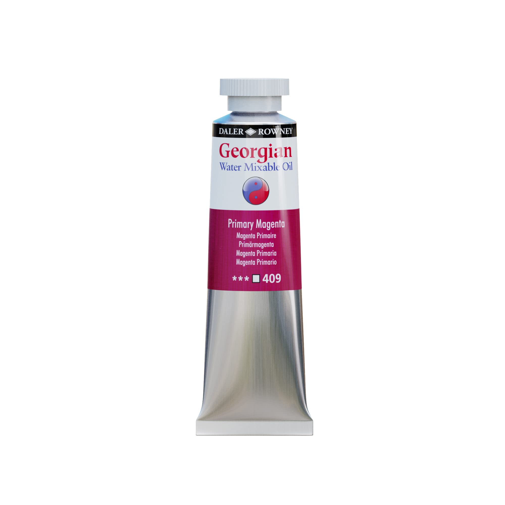 Colore A Olio Solubile In Acqua Georgian - Tubetto 37 Ml - Primary Magenta (409) - Ideale Per Pittura Senza Solventi, Asciugatura Rapida, Per Artisti E Studenti