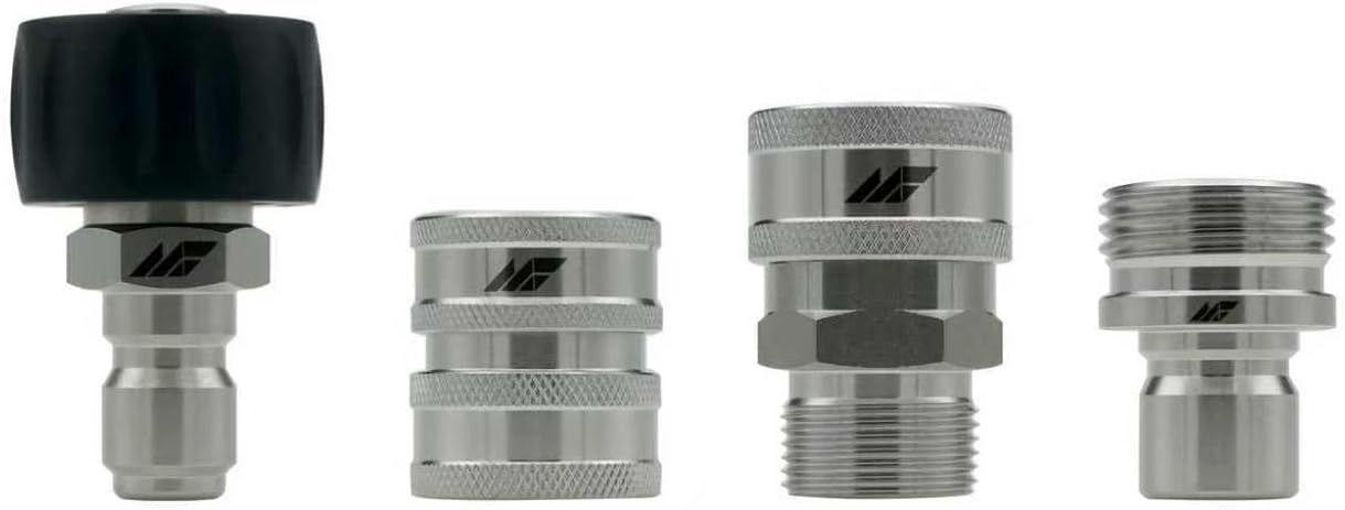 MaxFlow Quick Connect Hose Fittings, Garden Hose and Pressure Washer Quick Connect Kit, M22 Swivel to 3/8", Male Female, for Pressure Washer & Garden Hose, Accessories