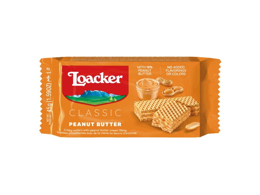 Loacker Classic Peanut Butter 45G, Brown