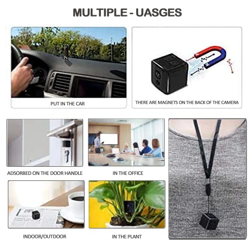 Mini Spy Camera 1080P Hidden Camera - Portable Small Hd Nanny Cam With Night Vision And Motion Detection - Indoor Covert Security Camera For Home And Office - Hidden Spy Cam #TOP2