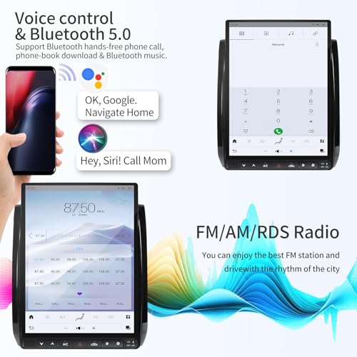 Image of Qualcomm Car Radio for Toyota Tacoma 2005-2015 Stereo Upgrade Wireless CarPlay /Android Auto 8+128G 13.8 Inch Tesla Style 2K Touch Screen with DSP GPS 4G WiFi FM /AM SWC Support Factory Backup Camera