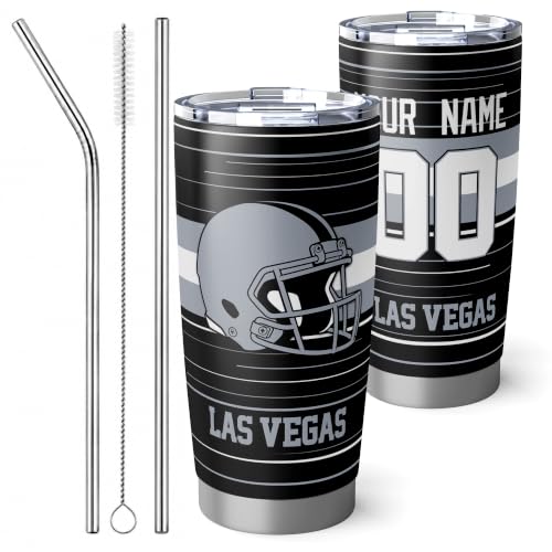 Image of Las Vegas Tumbler 20oz Travel Mug Gifts Custom Name Number