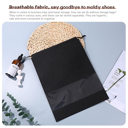 20 Piece Travel Shoe Bag, Shoe Storage Bag With Transparent Window, Dust-Proof Drawstring Travel Shoe Storage Bag, Essential for Travel, Large Capacity3