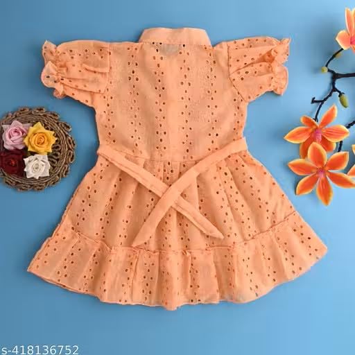 Image of Summer and all seasons girl and baby girl cotton dress |||baby girl,cotton frock
