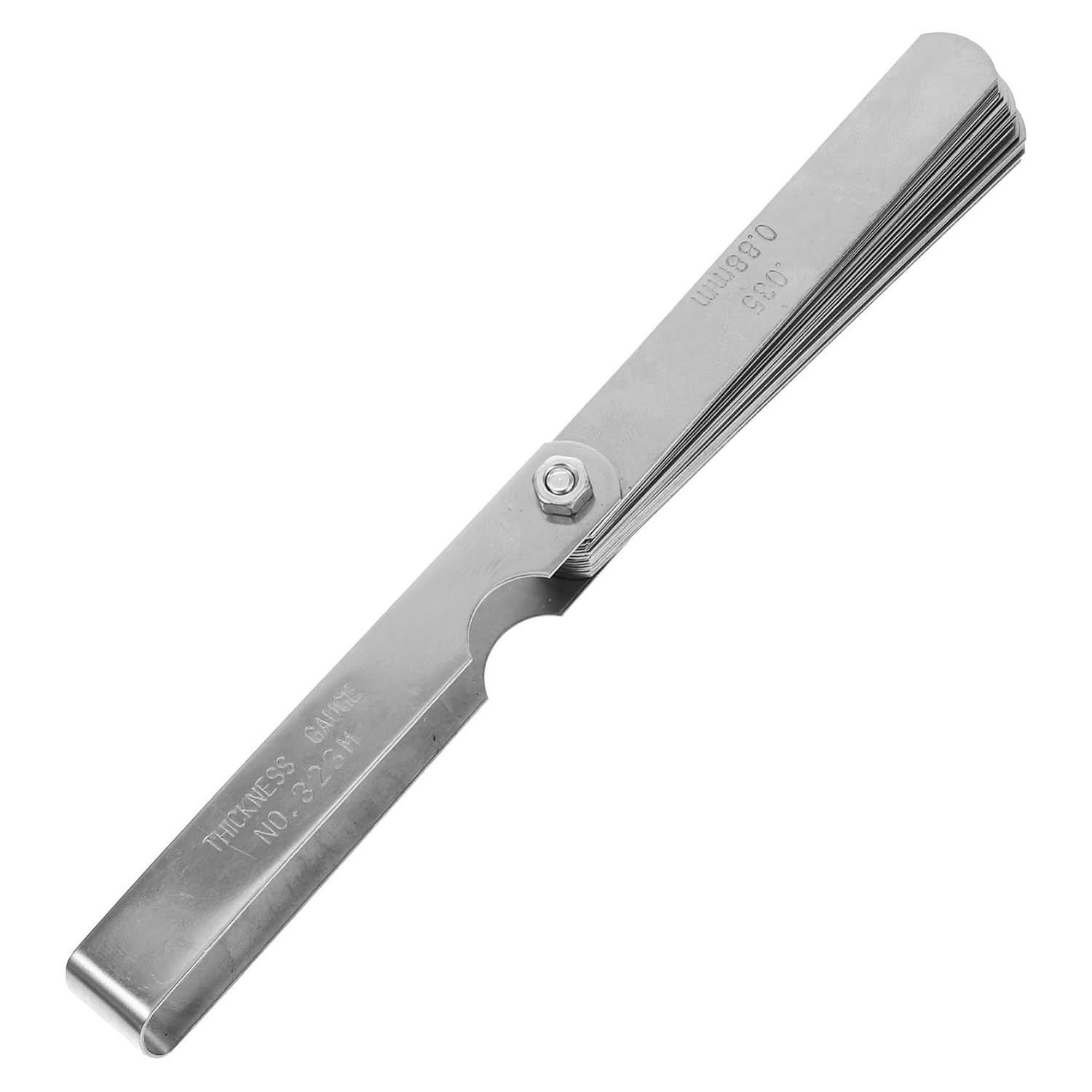Stainless Steel Offset Feeler Gauge for Precise Gap Measurement Dual Marked Metric Imperial for Engineers and Mechanics Tappet Bearing Applications