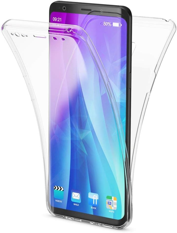 NALIA 360 Full Body Case Compatible with Samsung Galaxy S9 Plus, Front and Back Soft Phone Cover, Full Protection Ultra-Thin Clear Silicone Bumper Slim Transparent Protective Skin, Color:Transparent