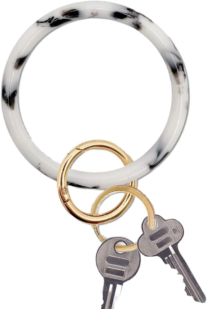 Bracelet Keychain for Women Key Ring Bracelet Wristlet Keychain Bangle Keyring for Women Key Chain Marble Keychain