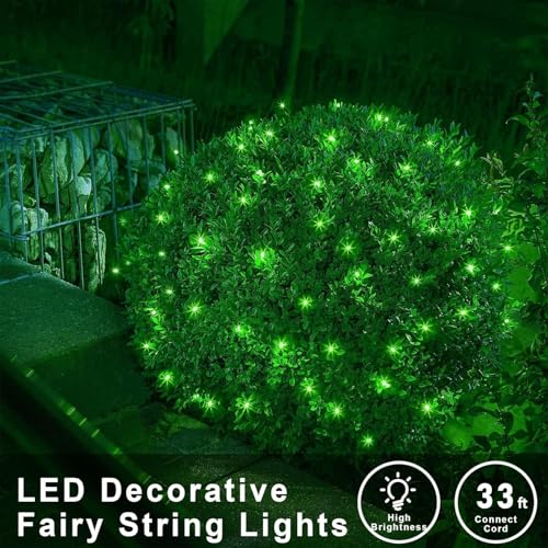 Image of URM Green LED String Lights for Decoration 10M (36 LEDs) | Fairy Lights for Room, Balcony & Wall Decor | Plug in Decorative Lights for Home, Diwali, Bedroom, Party, Curtain & Aesthetic Lighting