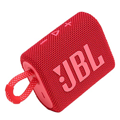 JBL Go 3: Alto-falante portátil com Bluetooth, bateria integrada, à prova d'água e poeira – Vermelh