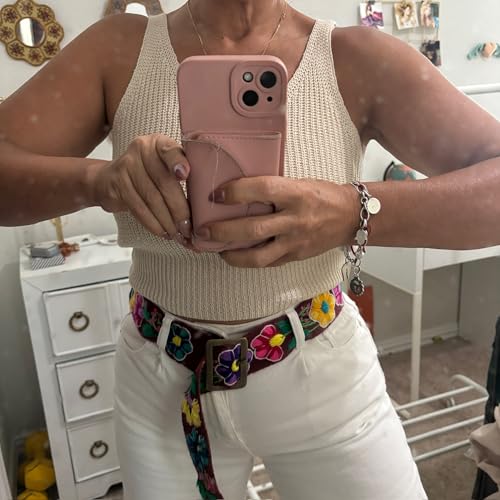 Zoeartcrafts Peruvian Belt Handmade Embroidered Belt, artistic, floral pattern, embroidery3