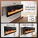 Silonn 50″Smart Electric Fireplace Heater with App & Remote Control, 5300 BTU Heat Output, Ultra-Slim Wall-Mounted or Recessed Electric Fireplace Inserts with Timer, 20 Flame Colors,WiFi Enabled