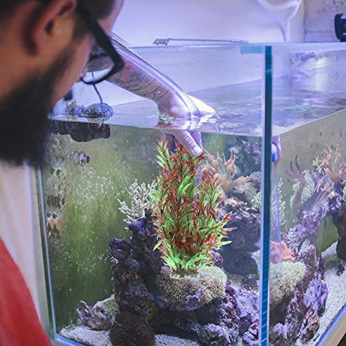 Mr.foam Large Aquarium Plants, Fish Tank Plants Decoration Ornament For All Fish Artificial Plastic Lifelike Water Plant Ornament Fish Tank Decorations 12.6 Inch Tall 7.09 Inch Wide #TOP4