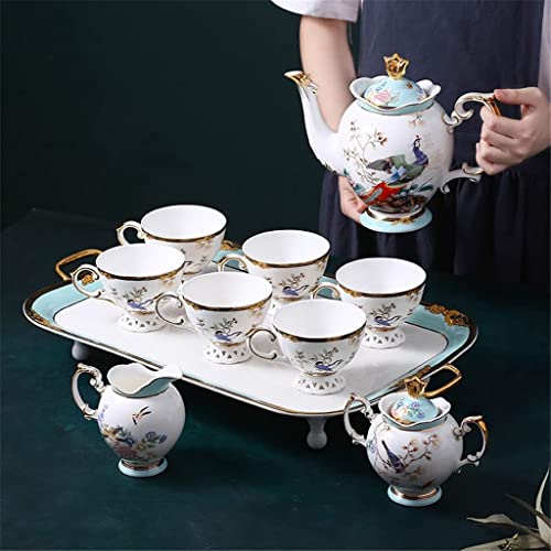 Juego de té de la Tarde de Estilo Chino, Tetera, Juego Nacional de Feng Shui, Juego de Tazas de café de Porcelana China… - Imagen 3