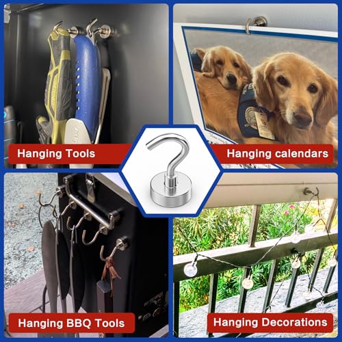 Image of 20 Pack Magnetic Hooks, 30lbs Magnet Hooks for Cruise Cabins