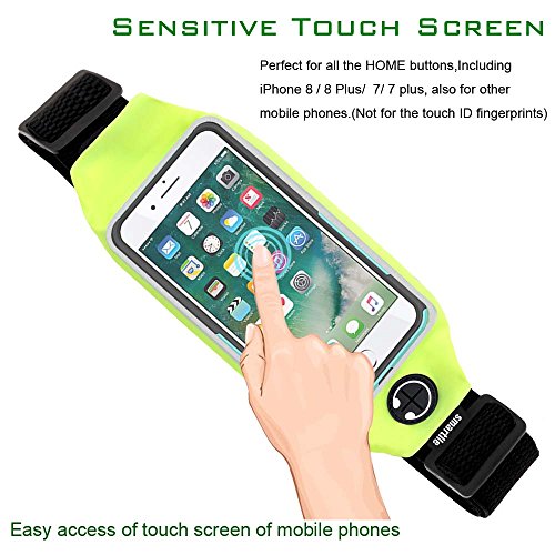 Smartlle Fanny Pack Running Belt Waist Phone Holder/Bag Women Men For Iphone 13 12 11 Pro Max/Xr/Xs Max/X/8/7/6S Plus, Samsung Galaxy S/A/Note, Lg, Moto, All Mobiles Up To 7'',Gym Workout Fitness Gear #TOP5