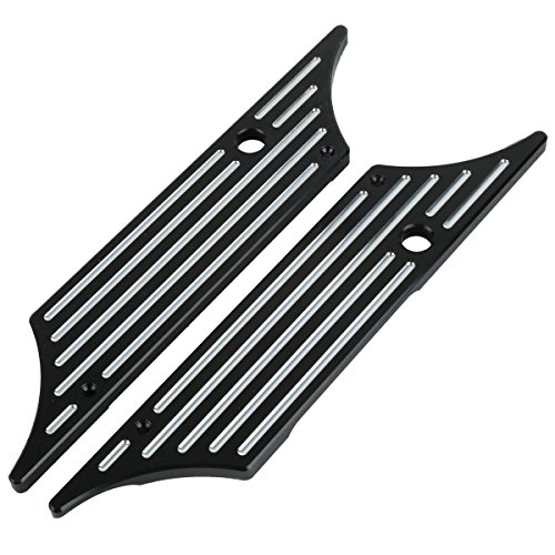 Cubiertas para cierre de alforjas duras negras compatibles con Harley Road King y Tour Glide (1994-2013) miniatura 2