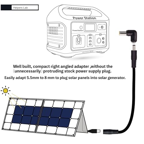 DC7909 8mm DC männlich zu 5,5 x 2,1mm DC weiblich Stecker Adapter DC-Hohlstecker Akku Ladegerät Stecker für Jackery Explorer Rockpal Bluetti Milin Luby Votman IBM Lenovo ThinkPad Gleichstrom Netz