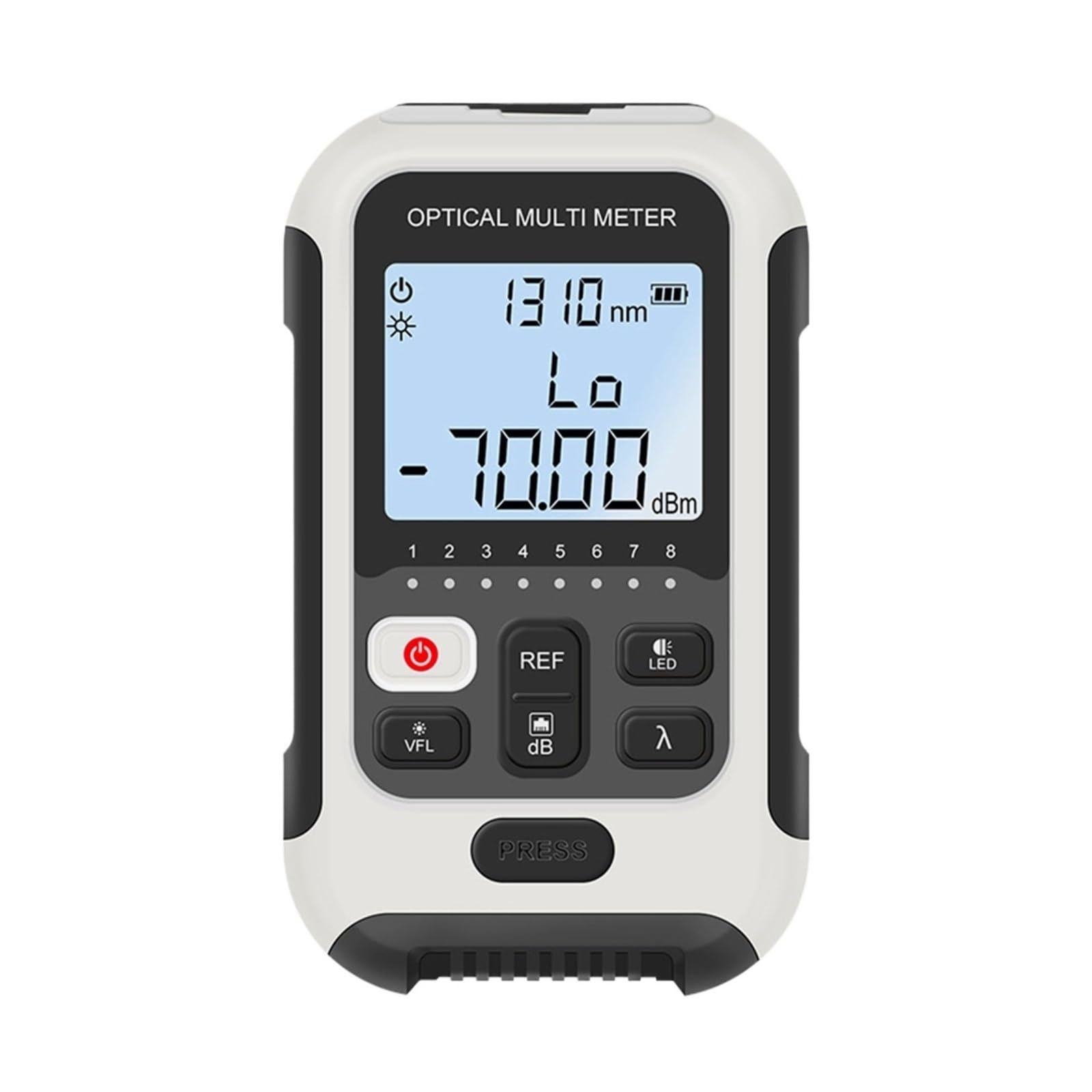 Fiber Tester, Optical Power Meter FTTH-70~+10dBm Optical Fiber Tester SC FC-50~+26dBm Fiber Optic Cable Tester with Led Lighting(50to26)