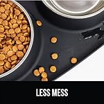 GORILLA GRIP Dog Bowl Set with Slip Resistant Silicone Feeding Mat, Food Grade 304 Stainless Steel Bowls, BPA Free, High Edge Spill Containment, Dishwasher Safe, Finger Notch Removal, 1 Cup, Black - Image 6
