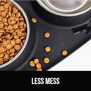 Gorilla Grip 100% Waterproof BPA Free Cat and Dog Bowls Silicone Feeding Mat Set, Stainless Steel Bowl Slip Resistant Raised Edges, Catch Water, Food Mess, No Spills, Pet Accessories, 1 Cup, Black Gorilla Grip 100% Waterproof BPA Free Cat and Dog Bowls Silicone Feeding Mat Set, Stainless Steel Bowl Slip Resistant Raised Edges, Catch Water, Food Mess, No Spills, Pet Accessories, 1 Cup, Black
