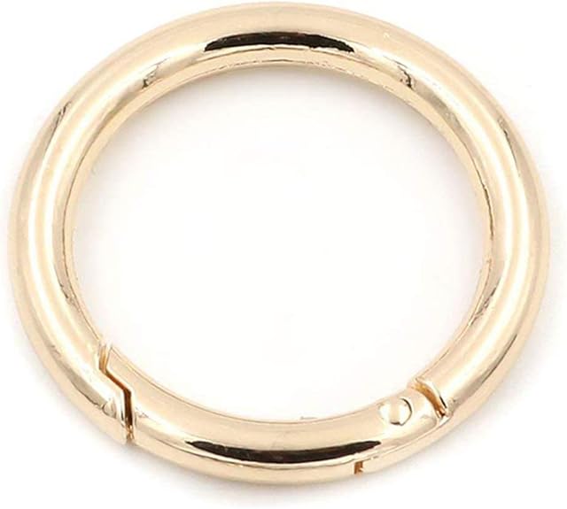2 Pcs Spring Gate O Ring Round Carabiner Snap Clip Trigger Spring Keyring Buckle