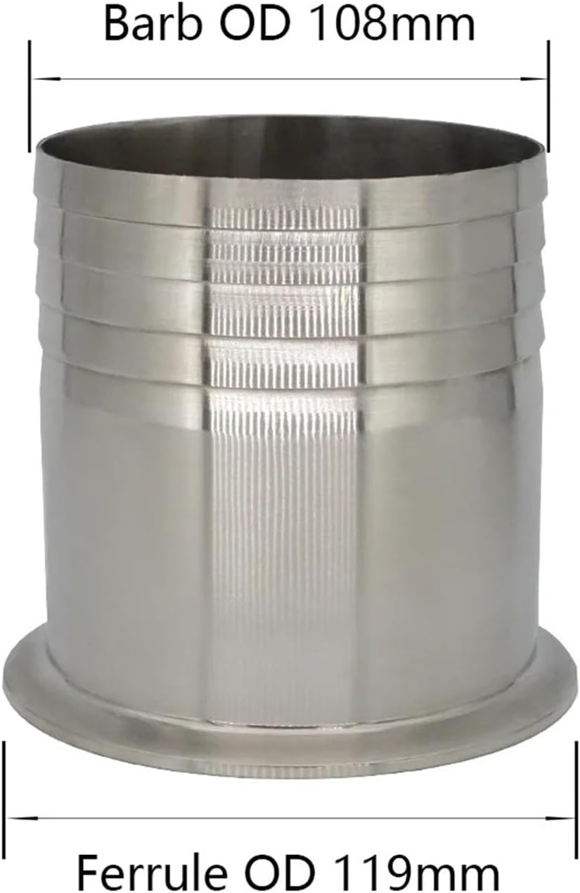 Tri Clamp To 38mm 51mm 102mm Hose Barbed Adapter 304 Stainless Steel Sanitary Hose Pipe Fitting 1Pcs(SSH108-119)