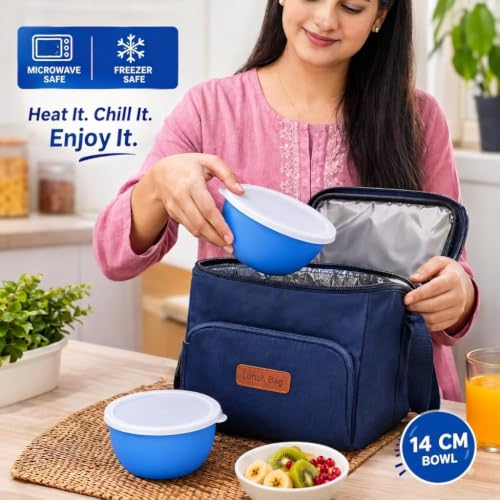 Image of Zaib Stainless Steel Microwave Safe Serving Bowl 500 ml, 14 cm