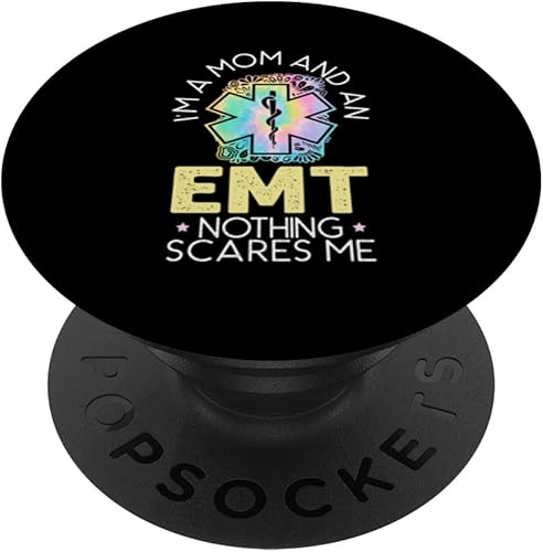 PopSockets para cuidado de la salud paramédico de Soy una mamá y una EMT EMS PopGrip intercambiable