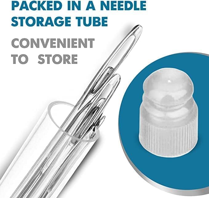 Miniatura 4 de Juego de agujas de coser a mano resistentes, 15 agujas para tapicería, cuero, reparación de lona de alfombra