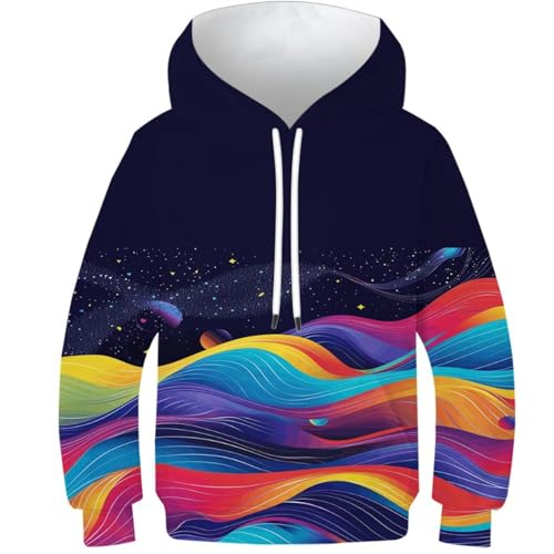 Pull coloré ado pour le collège sweat à capuche manches longues 11-13Y