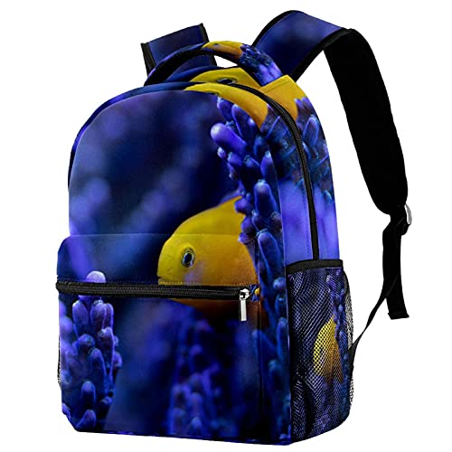 Sac à dos de voyage enfant motif algues violet avec porte-bouteille pratique