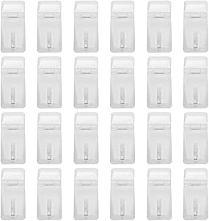 Balacoo 12 Sets Transparent Lock Plastic hasp latches Lock hasp pad Lock hasp Lock Padlock Clear Lock jewlery case Aquarium lid Hinge Mini Hinge hasp Mini Hinges Acrylic Accessories Buckle