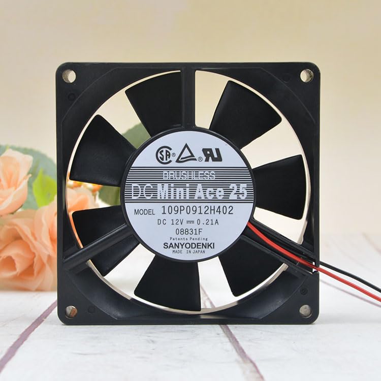 for Sanyo 109P0912H402 9225 9025 12V 0.21A Industrial Control Power Supply Fan