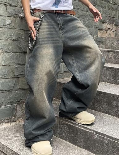 Y2k Casual Fashion Loose Denim Pants Fashion Baggy Jeans for Men2