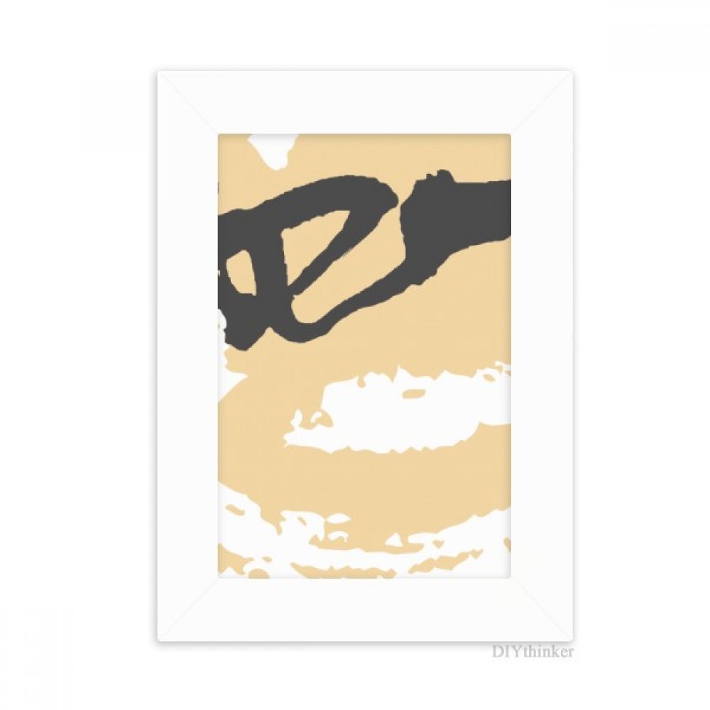 Cadre photo jaune amour abstrait 4x6 pouces pour sublimer votre bureau