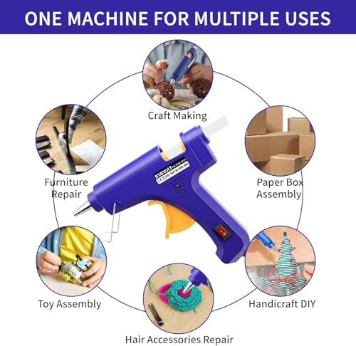 Mini Hot Glue Gun Set for Class Project, Small Glue Gun Hot Melt Arts Craft DIY Glue Gun for Crafts School DIY Arts Home Quick Repairs (Multicolored 8 Pieces) - Image 6