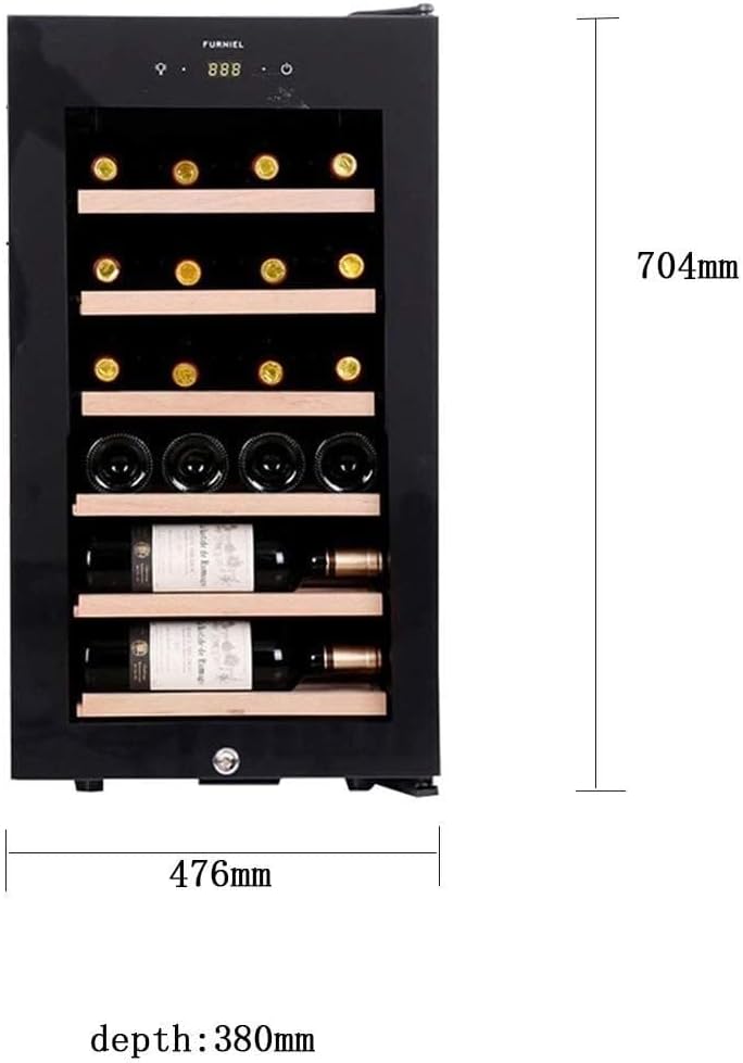 Built-in Mini Wine Cooler, Electronic Wine Cabinet with Cooling System, 100L Capacity, Black, Ideal for Home, Office, and Kitchen(70.4 * 47.6 * 38cm)