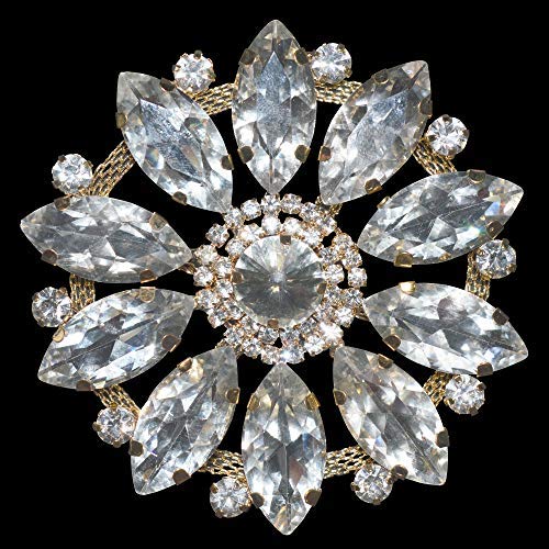Trimming Shop Diamante Rhinestone Crystal Sew-On Motif Patch 80mm