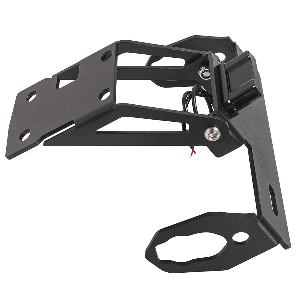 Support Plaque Immatriculation Moto Kawasaki Z650/Ninja 650 2017-2020 | Noir Alliage Alu