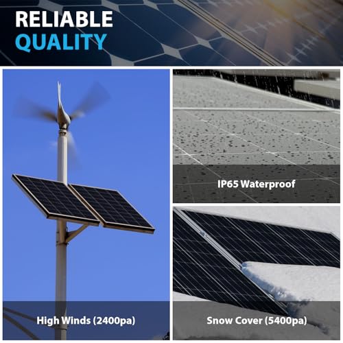 Image of Mighty Max Battery 200 Watt 12 Volt, High Efficiency Monocrystalline Solar Panel with Solar Connectors for RV, Marine, Rooftop Farm, Home and Many Other Off-Grid Applications and More..