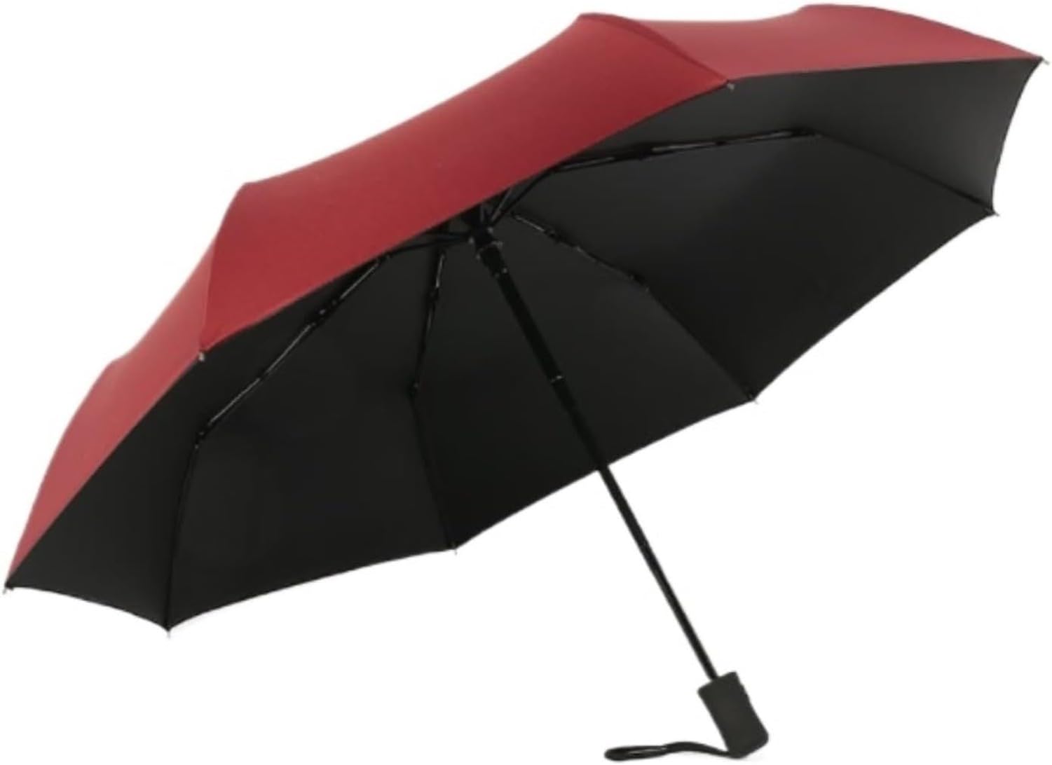 AIEIJJH Travel Umbrellas Folding Small Portable Rain Umbrella for Women Lightweight Durable Carry Bag Anti-UV Compact Travel Umbrella for Rainy and Sunny Days, Rosso, a