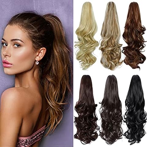 Yamel 16" Curly Wavy Claw Clip Ponytail Extension Cover