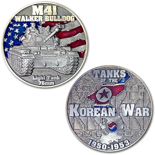 M41 Walker Bulldog 76mm Light Tanks of The Korean War Collectible Challenge Coins