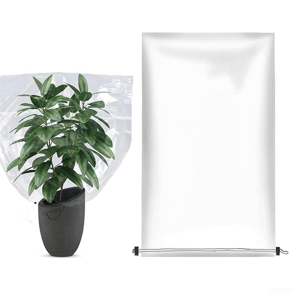 Bâche transparente en polyéthylène pour protection contre le gel, protection pour plantes de jardin d'hiver, compatible avec pots de fleurs, serre, 60 x 80 cm à 140 x 200 cm (140 x 200 cm)