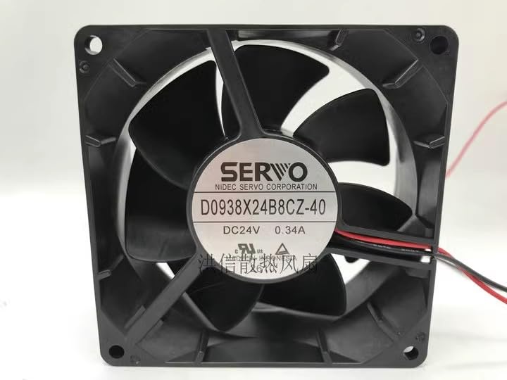 D0938X24B8CZ-40 24V 0.34A 9038 2-Wire Cooling Fan